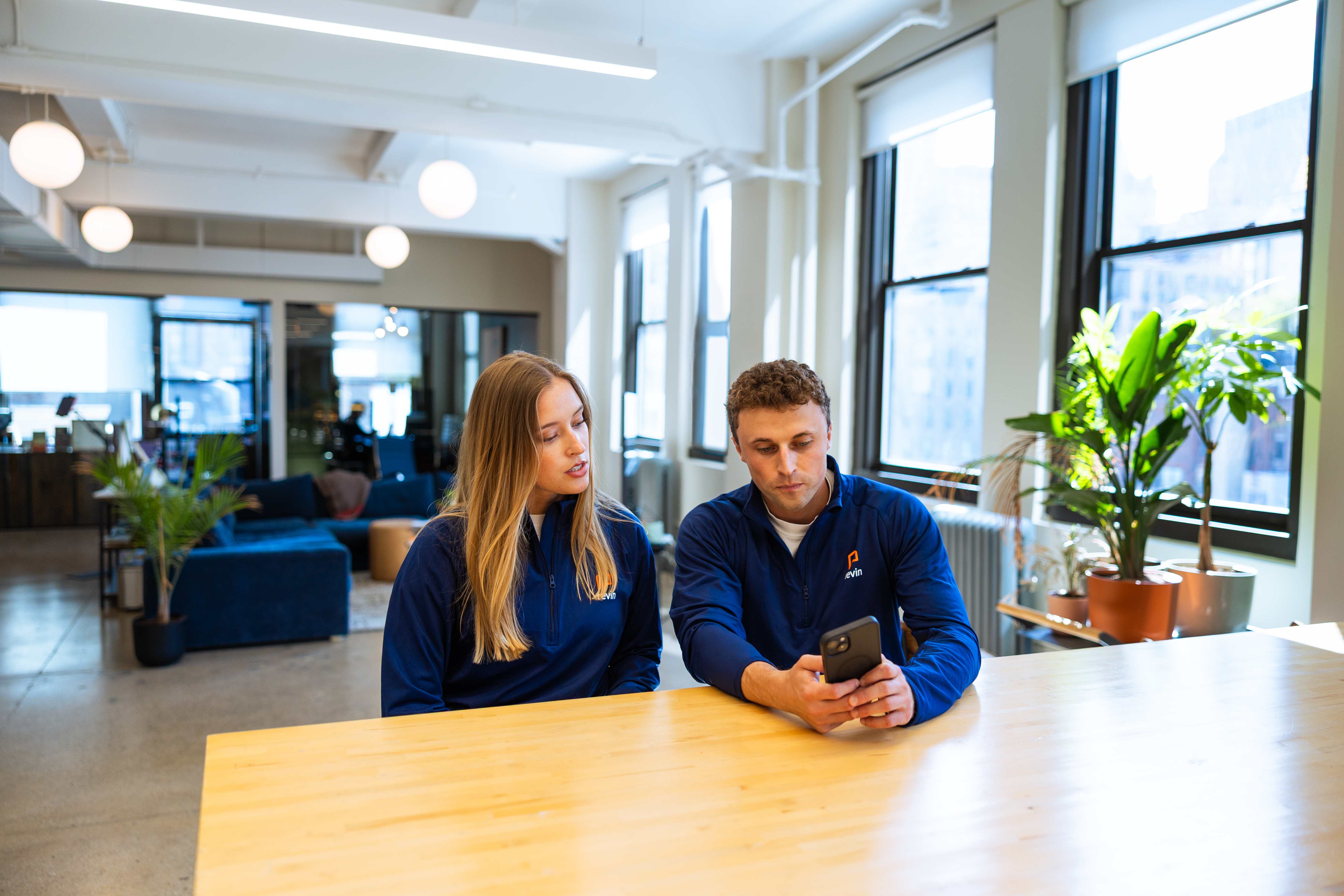 Revin team members collaborating